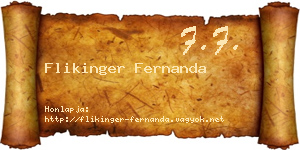 Flikinger Fernanda névjegykártya